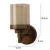 Eliante Modern Wall Lights Mild Steel & Glass Material Antique Gold & Champaign Finish