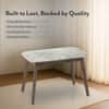 Lunar Grey Mirage Stone 4 Seater Dining Table In Grey Mirage Finish