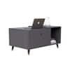 Hexa Engineered Wood Center Table With Storage And Open Rack In Slate Grey