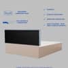 Japa Engineered Wood Queen  Size Bed With Hydraulic Storage (Melamine Finish, White Colour)