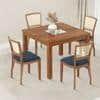 Brighton Square 4 Seater Dining Table With Reed Dining Chairs Set