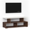 Bluewud Victor Engineered Wood Tvcabinet In Brown Maple & White Finish