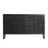 Admire Solid Mango Wood Sideboard with 4 Door in Dark Finish with Metal Base