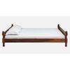 Wood Solid Wood King Size Non Storage Bed In Honey Oak Finish