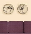 Bird Abstract Cane Wall Decor in Multicolor Set of 2