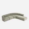Zenliving Wood Left Aligned 3-Seater With Upholstery Non Storage Sofa In White Colour