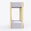 Pine Tree Single Size Bunk Bed In Silver Grey Colour