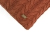 Colette Rosy Brown Knitted Cushion Cover  16X16 Inches