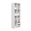 Hexa Engineered Wood Bookshelf Multipurpose Storage Rack in Frosty White Colour