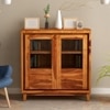 Solid Wood  Bookshelf in Brown Finish