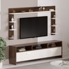 Bluewud Mannsae Plus Engineered Wood Tvcabinet In Brown Maple & White Finish