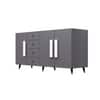 Hexa Red Multipurpose Storage Cabinet With 4 Drawer 3 Door in Slate Grey Colour