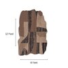 Handmade Wool Shaped Rug Modern Abstract Brown Beige 9 x 12 Feet Carpet