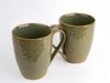 Green Wildflower Handcrafted Ceramic Mug Set