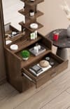 Hexa Red Engineered Wood Dressing Table in Flower Wenge Colour