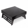 Bradford Sheesham Wood Contemporary Square Foldable Coffee Table In Extra Dark Mahagony Finish