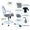 Iinea Mid Back Ergonomic Chair in Grey Colour