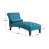 Knup Velvet Chaise Launger in T Blue Colour