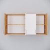 4 Doors Modular Wall Mounted Kitchen Cabinet With Adjustable Shelf In Highland Pine Finish