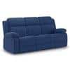 Griffin Fabric Three Seater Manual Recliner in Lapis Blue Fabric Colour
