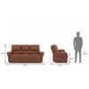Bernice Three Seater Recliner in Tan Colour