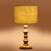 Devansh Yellow  Jute   Table Lamp With  Wood Natural Base (7X7X15.5 Inches)-17