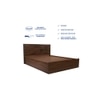 Aglaea Engineered Wood Queen  Size Bed With Box Storage (Walnut Finish)