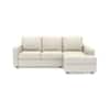 Apollo Compact Sofa (Colour : Pearl, Cushion : Soft, Back Type : Regular, Seating Capacity : Right Aligned 2 Seater + Right Aligned Chaise + Ottoman)