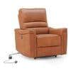 Marlowe Single Seater Motorised Recliner in Tan Leatherette Colour