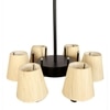 Devansh Black Wall Mounted Lamp With Off-White Cotton Shade