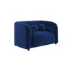 Homro Velvet 1 Seater Sofa in Navy Blue Colour