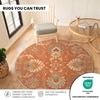 Multicolor Rust Wool Rug 8 Feet