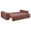 Riyab 3 Seater Fold Out Sofa Cum Bed In Pink Colour