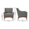 Claudia Boucle Fabric Arm Chair in Grey Colour