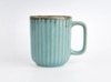 Blue Aqua Drizzle Contemporary Ceramic Mug Set