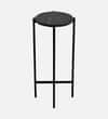 Round Marble Accent Table in Black Colour
