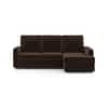 Apollo Compact Sofa (Colour : Dark Earth, Cushion : Hard, Back Type : High Back, Seating Capacity : Right Aligned 2 Seater + Right Aligned Chaise + Ottoman)