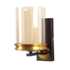 Eliante Modern Wall Lights Mild Steel & Glass Material Antique, Brown & Champaign Finish
