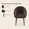 Meryl Lounge Chair in Dark Grey Colour