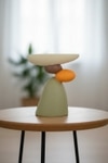 Round Stone Design Resin Showpiece Artistic Decorative Home Accent