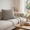 Scarlet Light Grey Medium Grey Natural Decorative Cushion Cover 16 x 16 Inches