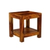 Box Solid Wood Bedside Table in Honey Finish