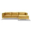 Brezza Sectional Fabric Sofa - Yellow