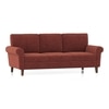Oxford 3 Seater Fabric Sofa In Dark Coral Colour