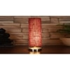 Maroon Jute table lamp with Steel Base -11