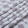 Riva White & Purple Floral Cotton Dohar Single Bed Reversible 300 Gsm Size 240 X 160 Cms