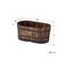 VegTrug Wooden Oval Planter Small