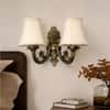 Devansh Metal Electric Wall Light in Gold Colour with Black Shade Count of 2 Lights