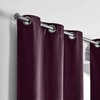Stoa Paris Satin Curtain for Door, 70% Blackout Curtains, Set of 2, Versailles - Royal Rouge with Back Lining