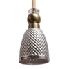 Eliante Hanging Light - Smoky Black Glass Shade, Mild Steel And Wood, 1-Light Pendant